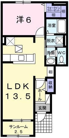 山陽網干駅 徒歩10分 1階の物件間取画像